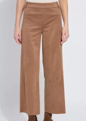 Vionette Vegan Suede Wide Leg Trouser/ Lux