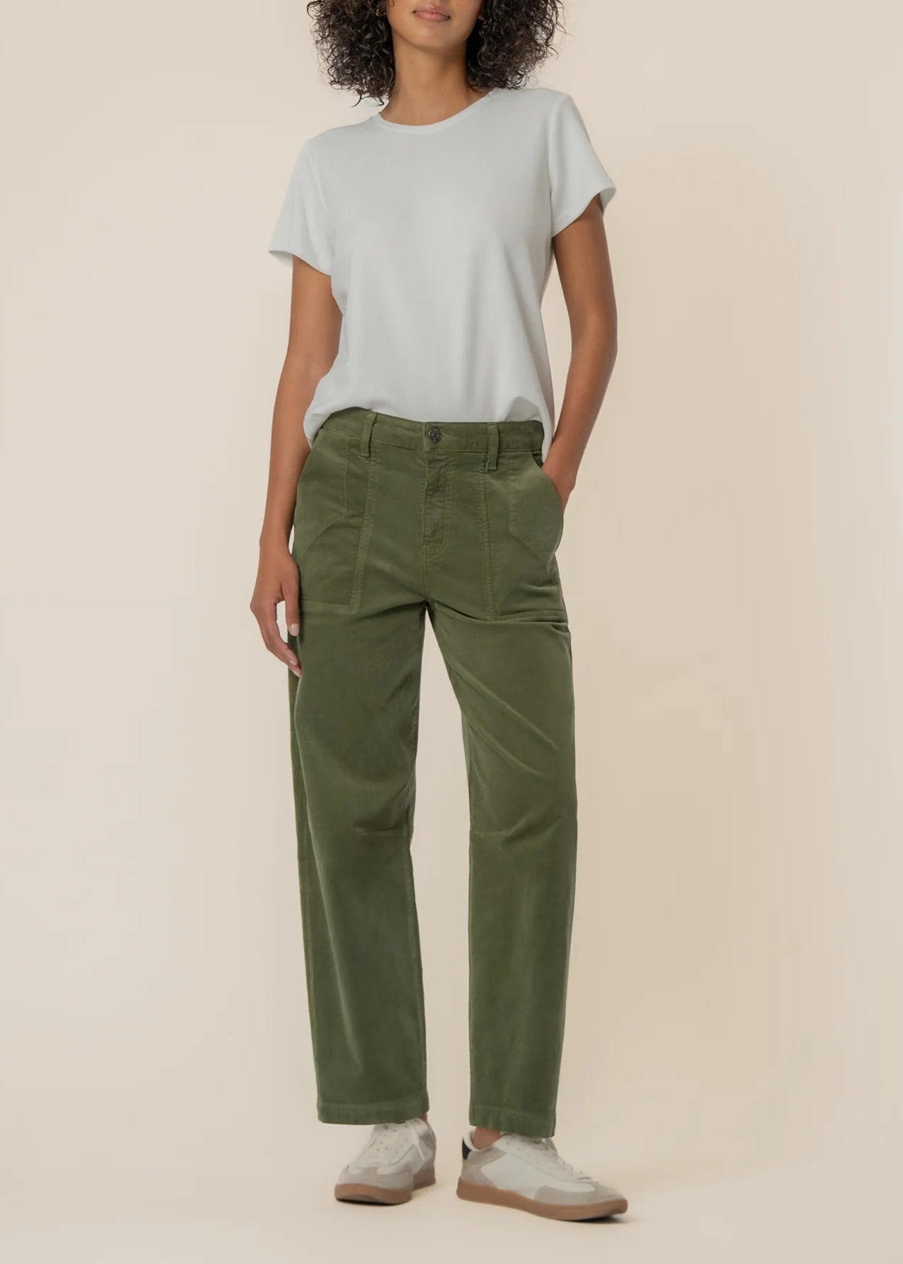 Kut Ashton High Rise Relaxed Jean, Green