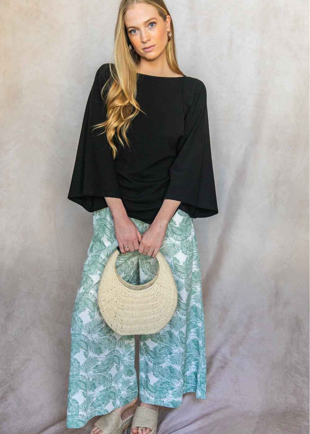 Before You Cotton Asymmetrical Short Sleeve Top
