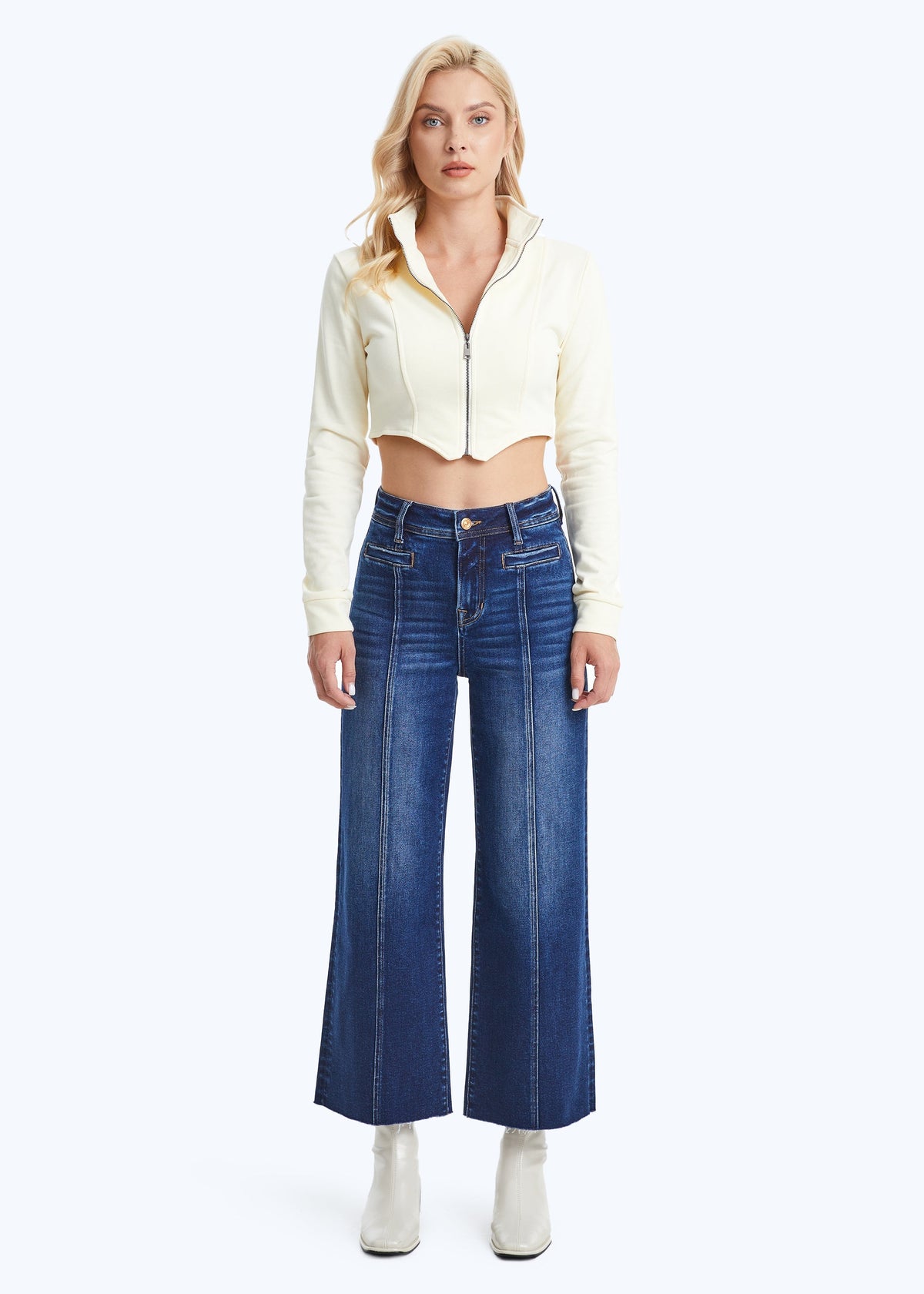 Bayes High Rise Wide Leg Jeans