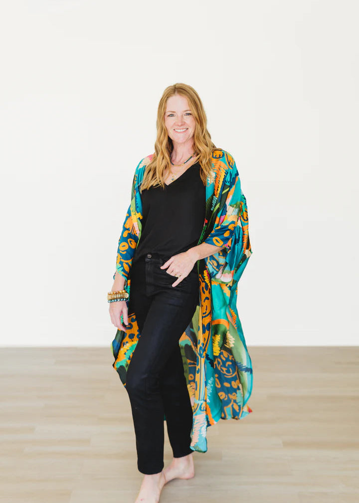 Winton & Waits Jungle Party Long Kimono