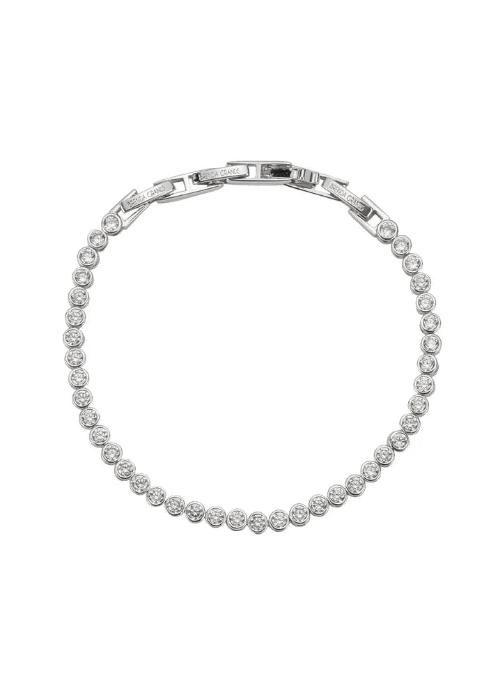 Brenda Grands Demi-Fine Silver Diamond Tennis Bracelet
