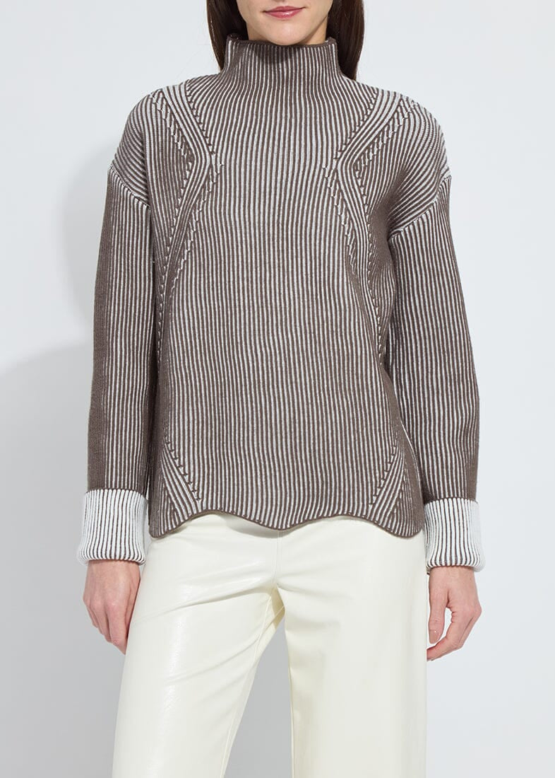 Lysse Hyacinth Cozy Rib Scallop Pullover Top
