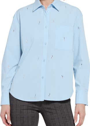 Lysse Sky Crystal Embellished Shirt