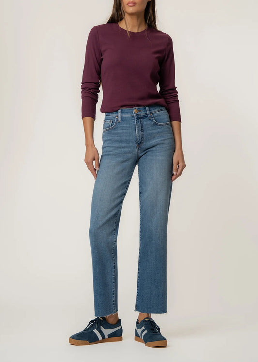 Kut High Rise Avery Easy Straight Leg Jean
