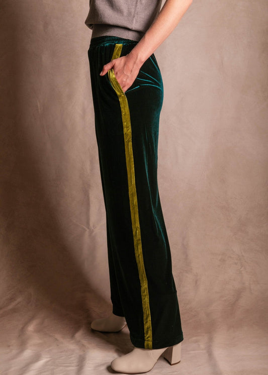 Before You Velvet Contrast Side Stripe Pant