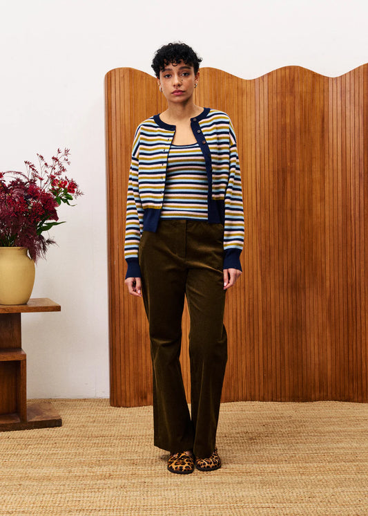 Frnch Cardigan Amande, Blue marine blumr