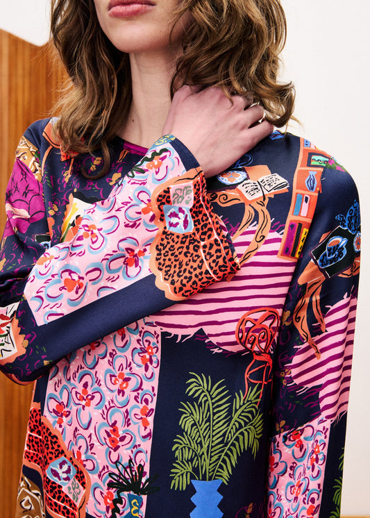 Frnch Sartre Shirt, Print Salon Nuit