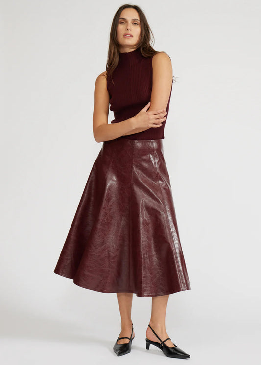 Lucy Paris Oleksa Pleated Burg Skirt