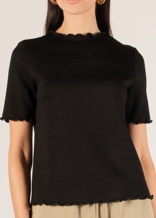Before You Butter Modal Merrow Edge Mock Neck Top
