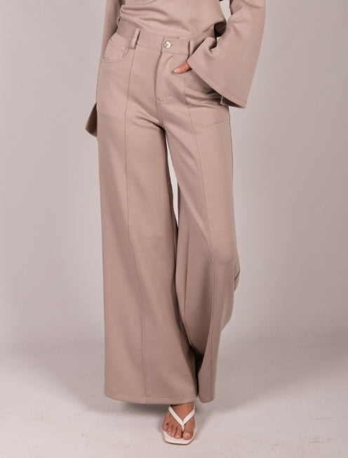 Butter Modal Pleated Wide Leg Trousers