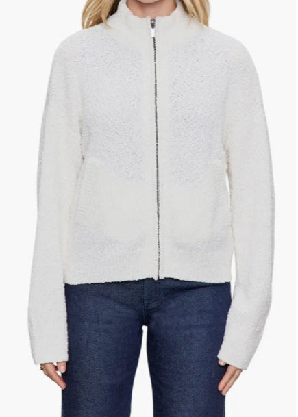 Sanctuary Boucle Knit Bomber Chalk