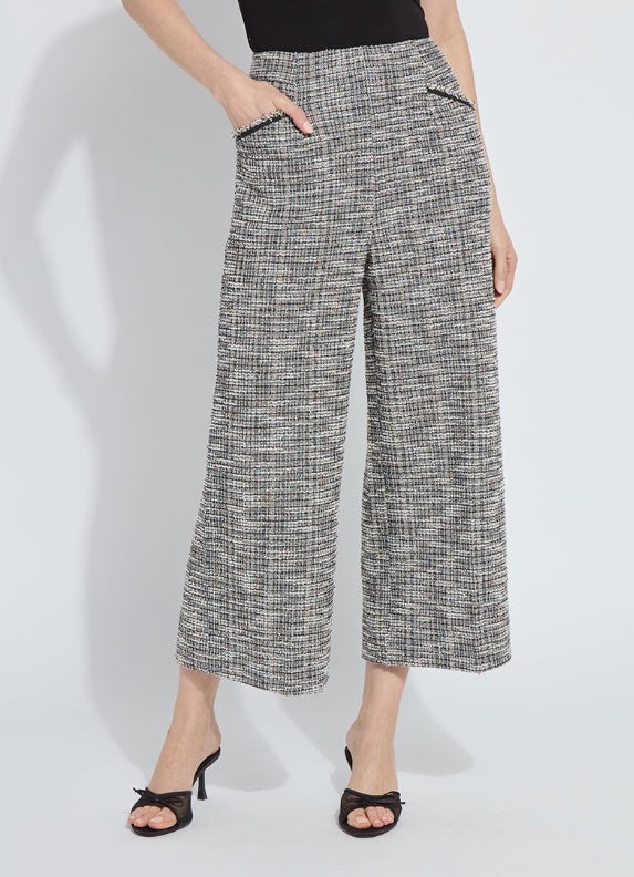 Charlotte Ankle St Tweed Palazzo/ Multi Color pants