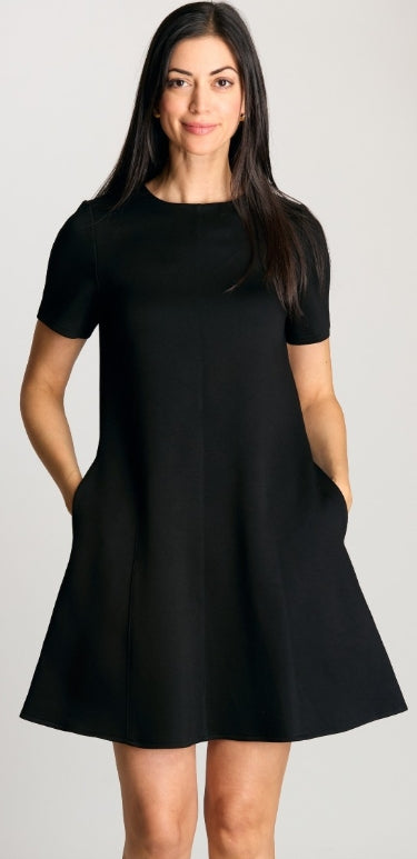 P. CILL Butter Modal Short Sleeve Tailored Mini Dress