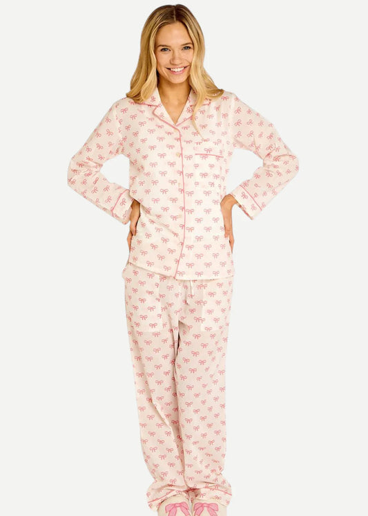 Two's Company Coquette Bow Pink PJ