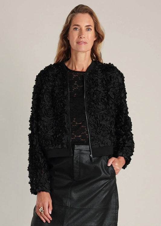 Yest Dora Black Floral Jacket
