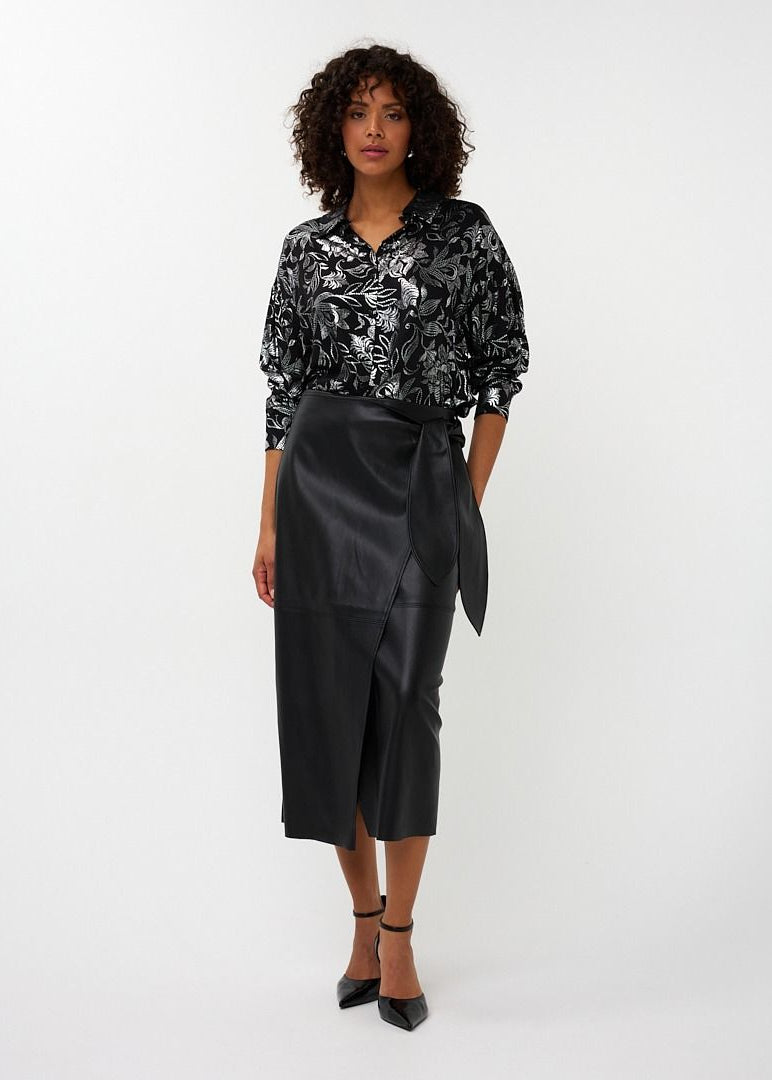 Esqualo Skirt PU Belted