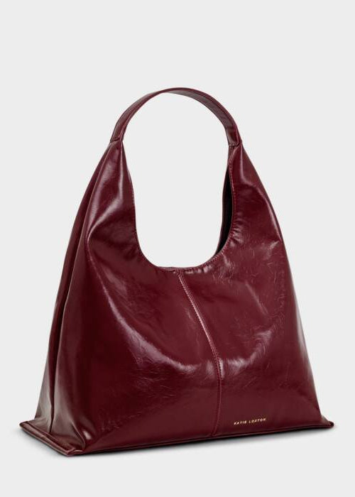 KL Laila Patent Crackle Slouch Shoulder Bag