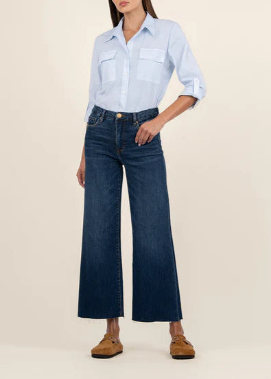 Kut Dark High Rise Wide Leg