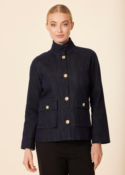 Dolce Cabo Denim Gold Button Jacket
