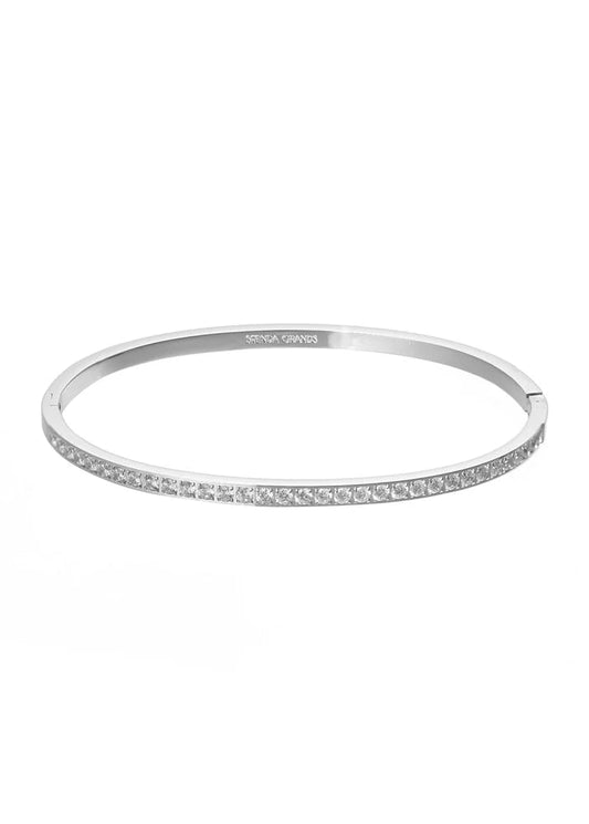 Brenda Grands Waterproof Silver Lined Diamond Bangle