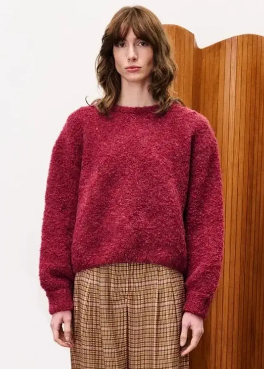 Frnch Camelia Sweater, Bordeaux Brdex
