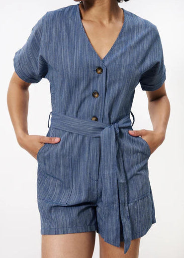 FRNCH Adila Romper Bleu Marine