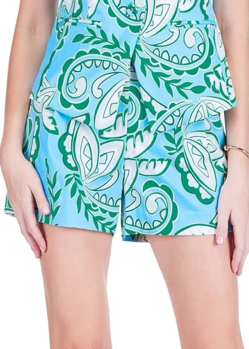 Jade Veronica Short, Green Paisley