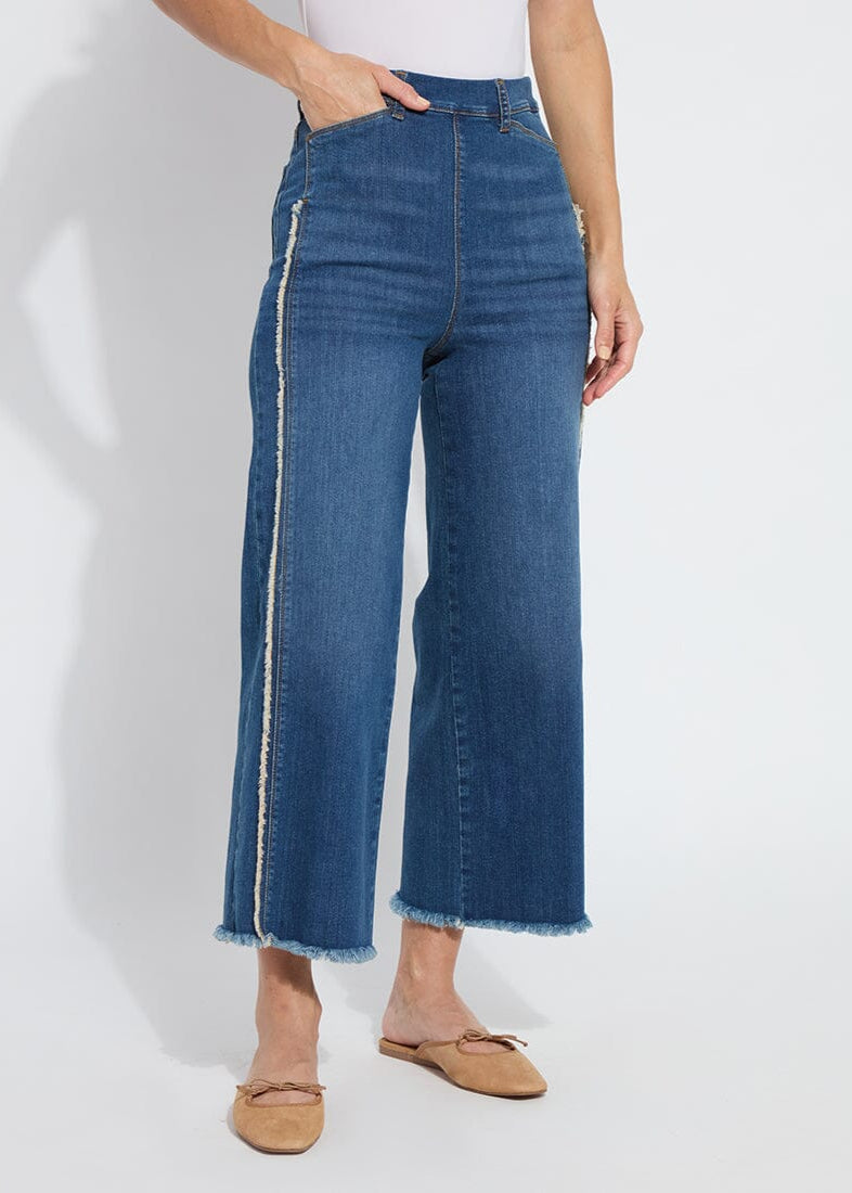 Lysse Noah High Waist Crop Fringe Denim Jean