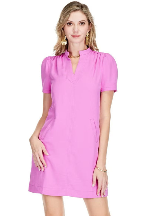Jade Short Sleeve Pocket Dress, Orchid