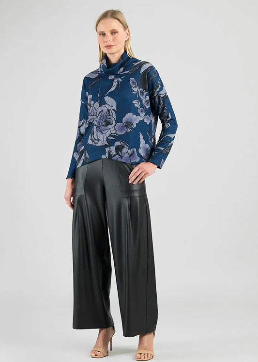 Clara Sun Woo Rose Sketch Soft Turtleneck Sweater