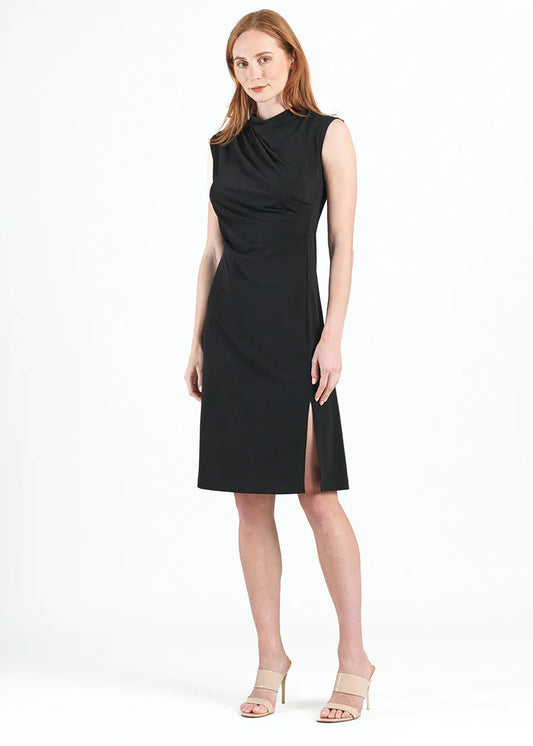 Clara Sun Woo Soft Knit Midi Dress Black