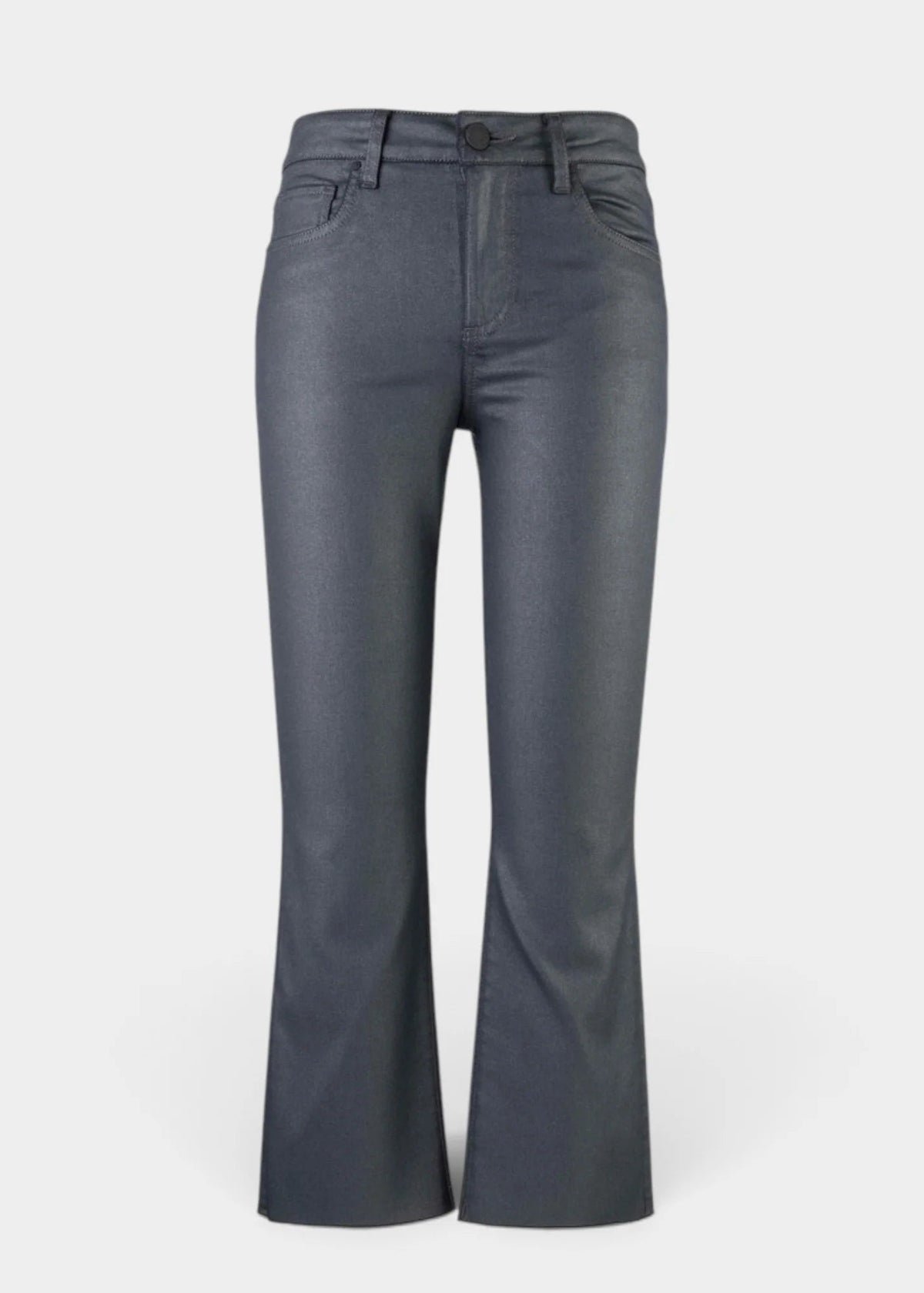 Kut Kelsey HR Kick Flare Raw Hem Jean, Silever