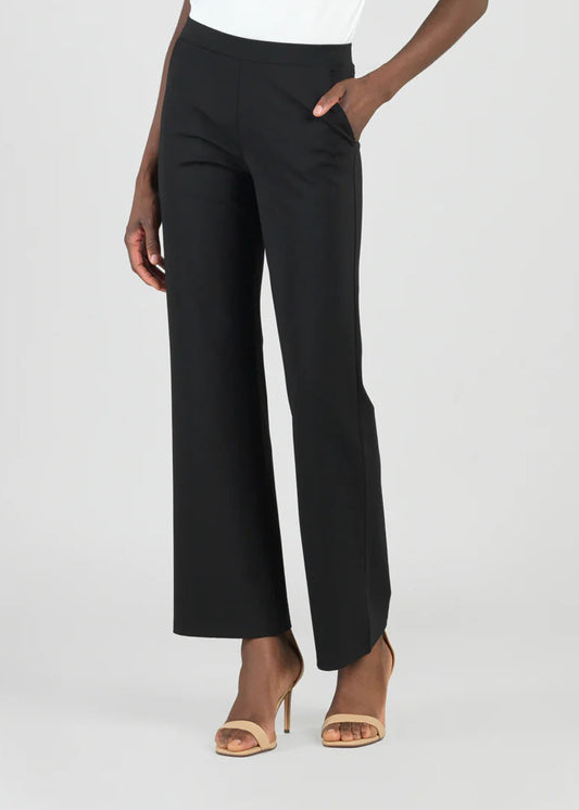 Clara Sun Woo Knit Pull On Pant with Pockets Black