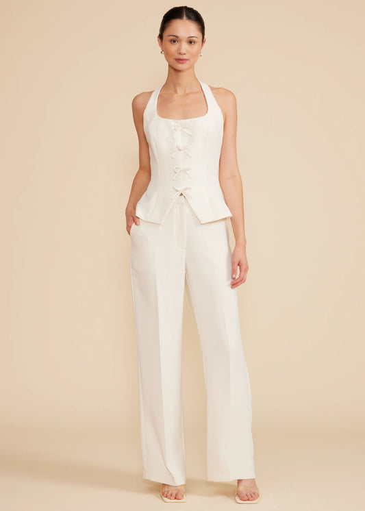 Lucy Paris Valli Cupro White Pant