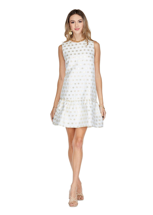Joy Joy Flounce Dress White Daisy