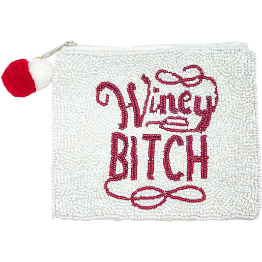 LA Chic Designs Winey Bitch Beaded Pouch